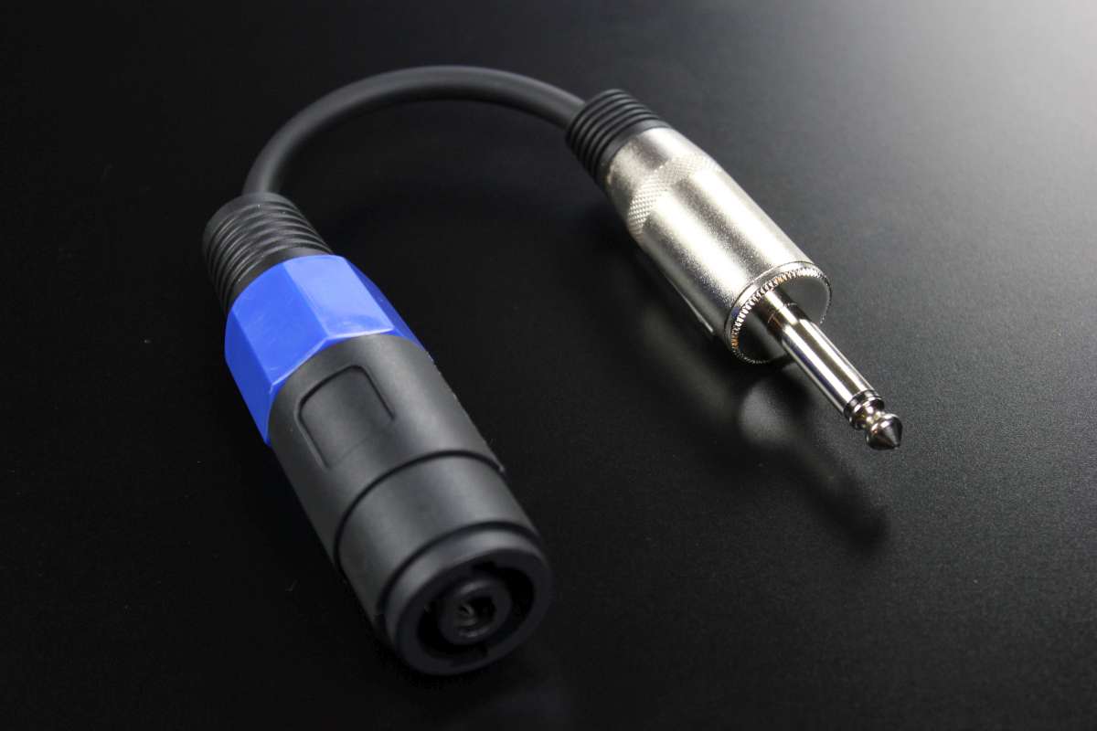 SPEAKON to 1/4" Male Mono Speaker Adapter Patch Cable Cord